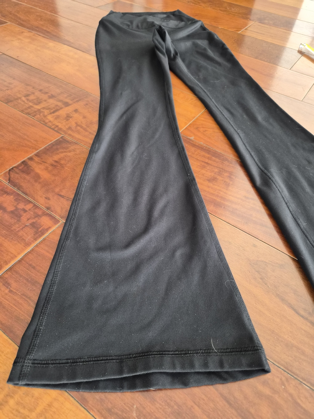 Yogalicious Lux Black Crossover High Waist Flare Leggings Pants XS - Picture 6 of 13